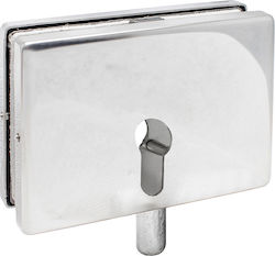 Security Glass Door Floor Lock Inal 210.01-silver Nickel