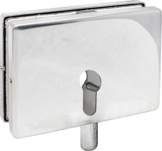 Security Glass Door Floor Lock Inal 210.01-silver Nickel