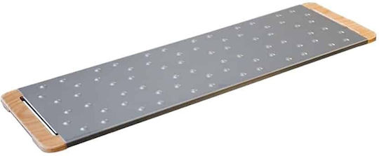 Serving Board + Cutting Board Inox Wooden Handle 67.5x19.5cm Regina