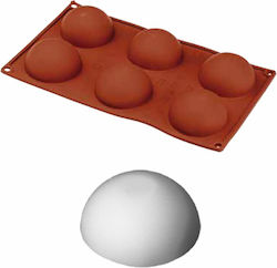 Kommerzielle Backformen Silikon 17 5x30cm 6 Semisfere Φ70x35mm 60ml Happyflex C373884