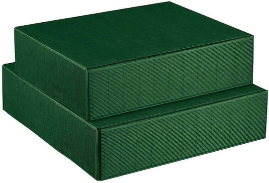 Weinbox Grün Zagre 4 Flaschen 34x37x9 cm