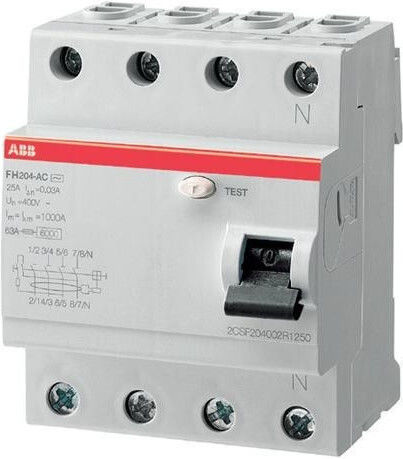 Ρελε Διαρροης 4χ40α Abb 0,03α Fh204 Ac-40/0 03