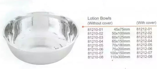 Edelstahl Lotion Bowl Ohne Deckel 50 X 100mm