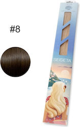 Τουφες Seiseta Hair Extension Tape-in 50/55cm #8 6τεμ 15gr Τουφες Seiseta Hair Extension Tape-in 50/55cm #8 6τεμ 15gr