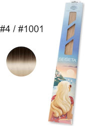 Туфчета Seiseta Hair Extension Tape-in 50/55см №4/1001 Омбре 6 Бройки 15гр