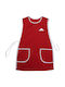 Women's Maid Blouse Market Vests Sleeveless Tie Upper Pocket For2031 Red