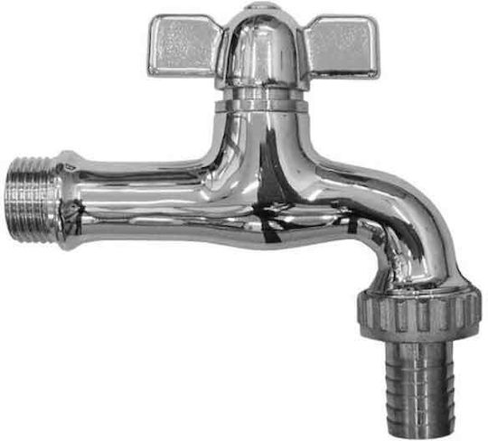 Butterfly Half Turn Faucet Glossy Chrome 1/2 Inch