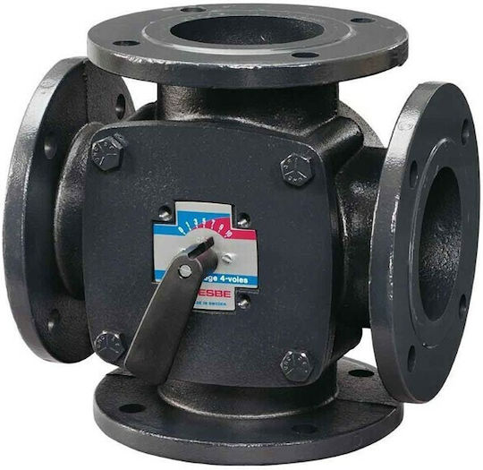 Esbe 4f 65 Four-Way Rotary Mixing Distribution Flanged Valve Diameter Dn 65 2 1/2''