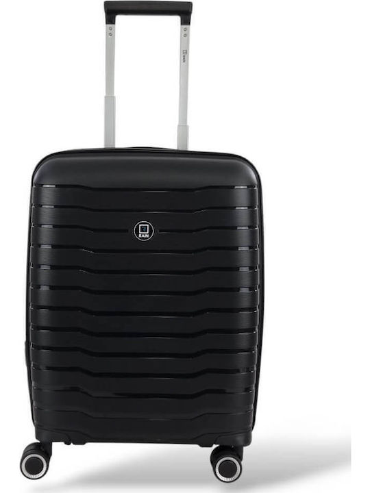 Rain Cabin Hard Travel Suitcase Black with 4 Wh...