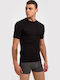 Tricou De Corp Pentru Bărbați Moutakis Soft Mâneca Scurtă 1100 Negru Negru