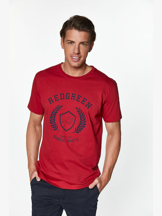 Redgreen T-shirt Τύπωμα Nordic Roots Κόκκινο