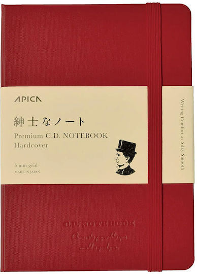 Apica Premium Cd Notizbuch 96 Blätter A6 Quadrat Rot