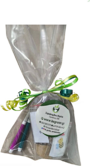 Small Gift Color Biodegradable Pot 9x7cm Ready Sowing Potting Soil Seed 2 Markers 4 Stickers Instructions