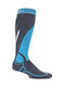 Bridgedale Κάλτσες Men's Ski Midweight Overcalf Merino Vertige Grey Turquoise