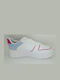 Olympic Stores Ly431 Γυναικεία Flatforms Sneakers Λευκό Ροζ