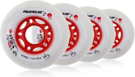 Powerslide Мъжки Детски 72мм/82а Комплект от 4 Колела за Ролери 905177/72