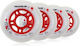 Powerslide Men Kids 76mm/82a 4-pack Inline Skate Wheels 905177/76