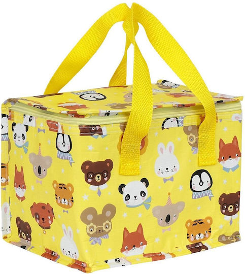 A Little Lovely Company Schulische Isolierte Kinder Lunchtasche Handtasche 5,5 Liter Gelbe 16x16x23cm