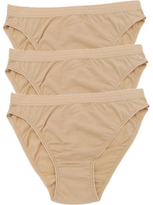 Γυναικείο Βαμβακερό Slip Fay Lingerie 3pack Μπεζ 32
