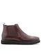 Versace 19.69 Abbigliamento Sportivo Spl Boot 100% Leather Brown Elastic House Logo on the Side Anti-Slip Sole Regular Fit Yo C0331.brown