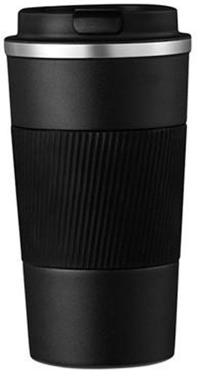 Uncle George Glass Thermos Stainless Steel / Aluminum BPA Free 500ml Mouthpiece Black with Mouthpiece