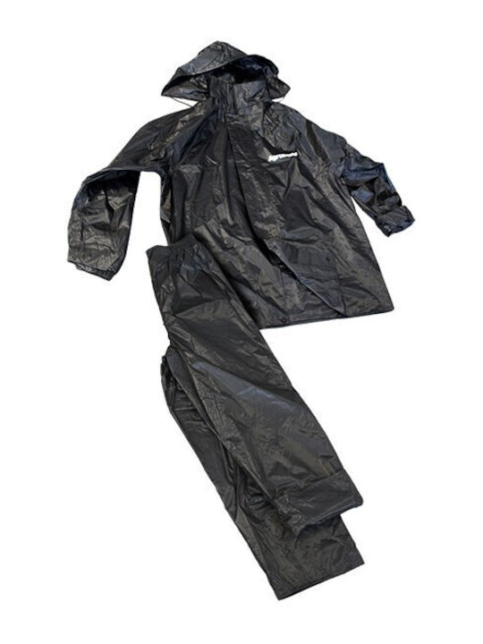 Raincoat Waterproof Suit Overall Inner Lining Double Seams Black XL Agroequip
