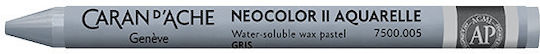 Caran D' Ache Crayon Wax Watercolor Neocolor II Gray 10 Pieces