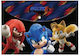 Gim Φάκελος με Κουμπί για Χαρτί A4 Πολύχρωμος Sonic 3 Hedgehog