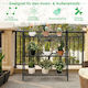 Costway Blumentopf-Regal Metall Schwarz 72cmx25cmx85cmcm.