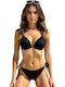 Padded Triangle Bikini Top Black