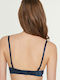 Dark Blue Сутиен Избутване с Банели