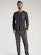 Men's Summer Pajamas Set Gray