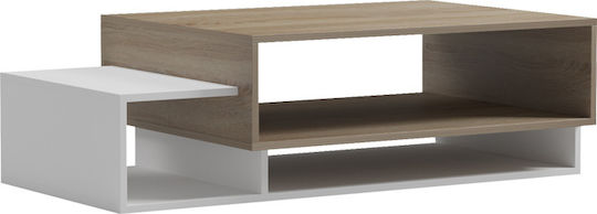 Rectangular Central Coffee Table Dekost Wooden Sonoma White W105xD50xH32cm