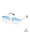 Ghetto Ochelari De Soare Unisex Cu Culoare Full Face Argintie Și Culoare Albastră K36287S Blue Clear