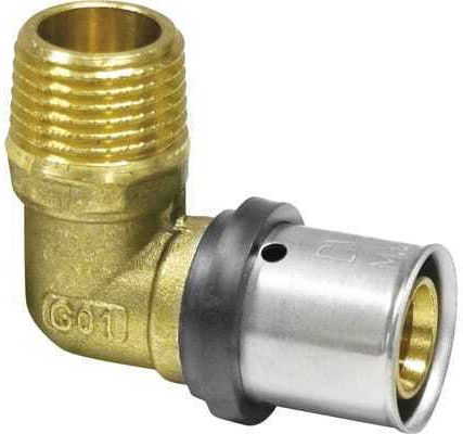 Pipetec – Rohrbogenarmatur Männlich Press 20 X 1/2″