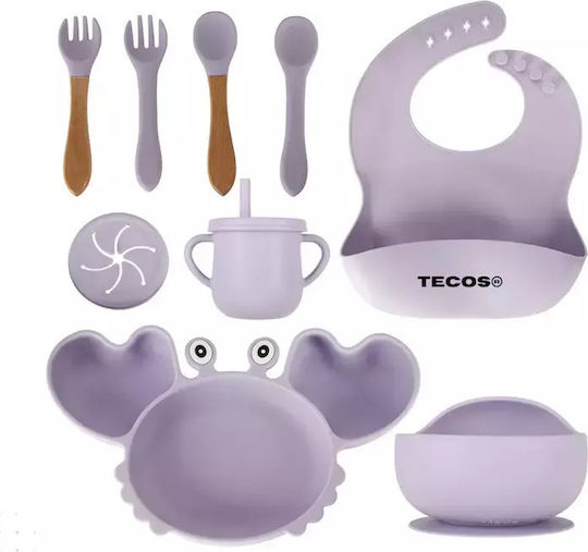 Set de hrănire din Silicon Violet 3buc