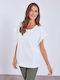 Sleeve Women's Athletic Blouse White
