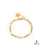 Ghetto Women's Bracelet Chain made of Steel Gold Plated