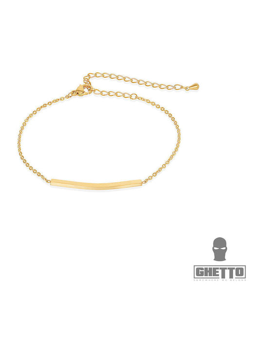 Ghetto Women's Bracelet made of Steel Gold Plated