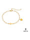 Ghetto Women's Bracelet with Cross design made of Steel Gold Plated