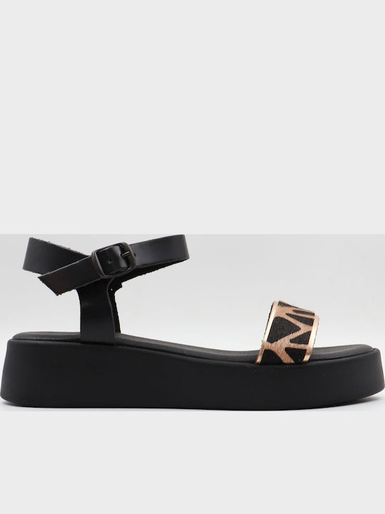 Gshoes Γυναικεία Σανδάλια Μαύρα