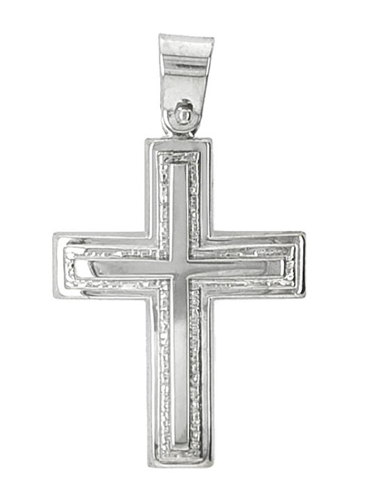 Dio Jewellery Lab Ανδρικός Σταυρός από Ασήμι χωρίς Αλυσίδα