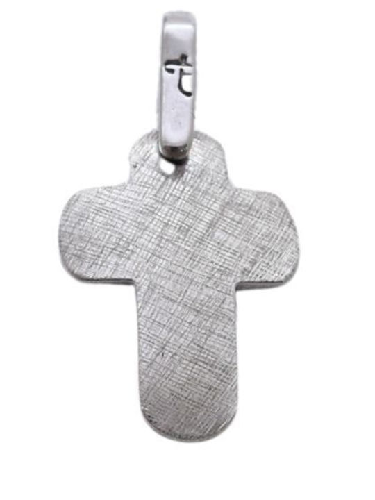 Gatsa Men's White Gold Cross 14K