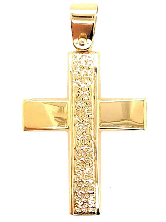 Dio Jewellery Lab Ασημένιος Σταυρός Επιχρυσωμένος