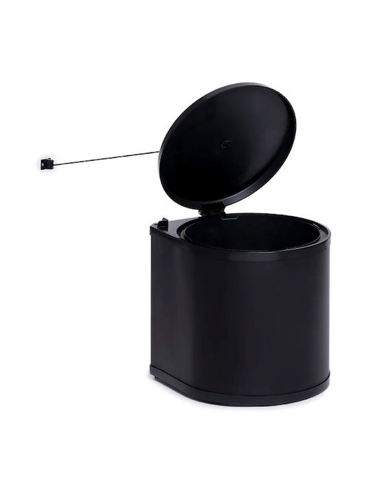 Oscar Waste Bin for Cabinet Plastic Black 10lt