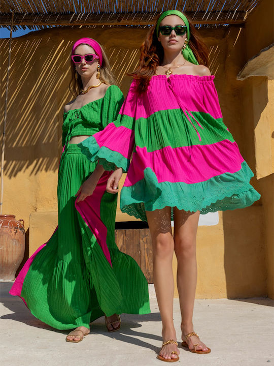 Sommer Mini Gestreiftes Damenkleid