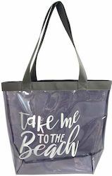 Miami Beach Kunststoff Strandtasche Grau