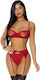 Burgundy Lace Lingerie Set Forplay Just A Peek 3pc Lingerie Set Wine Red