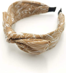 Hair Headband Printed Bow Ochre