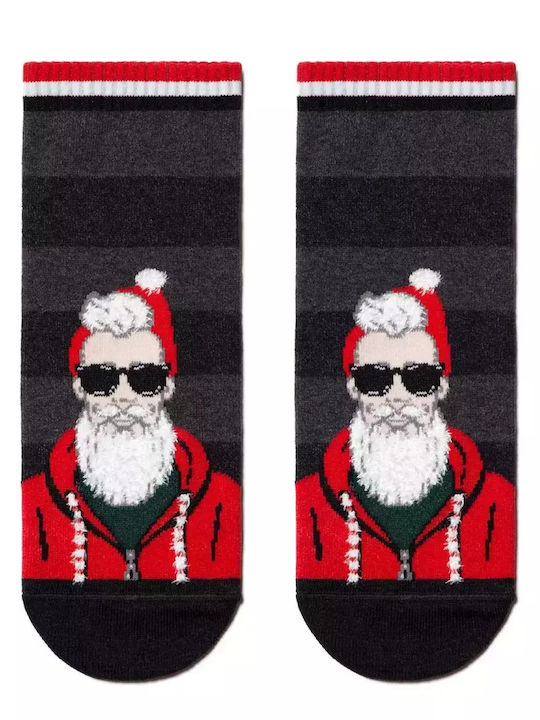 Conte Men's Socks Xmas Fashionable Santa Grey Conte Men's Socks Xmas Fashionable Santa Grey